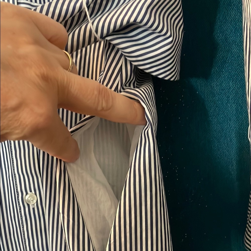J. Crew Blue and White Striped Long Sleeve Dress - Picture 4 of 4